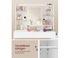 Songmics Kosmetinis stalas 40 x 124,7 x 145 cm