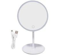 Kosmetinis veidrodis su LED apšvietimu, 18 cm