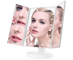 Kosmetinis veidrodis su LED apšvietimu ir didinimu