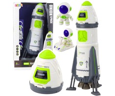 Lean Toys Kosminis laivas su astronautų figūrėlėmis ir šviesos bei garso efektais