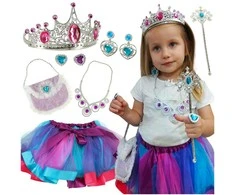 Kostiumų karalienė princesė karūna rankinė 9 vnt.