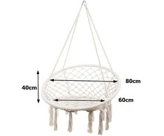 Boho stiliaus sūpynės 80 cm