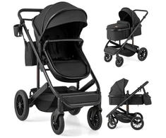 Kūdikių vežimėlis juoda/pilka