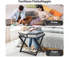 Lagaminų stovas juodas 2 vnt.