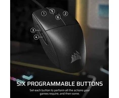 CORSAIR M55 Pelė žaidimams su laidu 16000 DPI Juodas