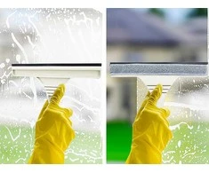 Langų valymo rinkinys su teleskopine rankena 160 cm 2-in-1