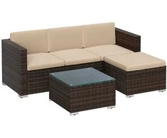 Lauko baldų komplektas Songmics Sodo sofa su staliuku