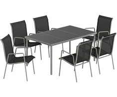 Lauko baldų komplektas Sodo baldų komplektas 150 x 90 cm 7 vnt.