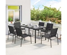Lauko baldų komplektas Sodo baldų komplektas 150 x 80 cm 7 vnt.