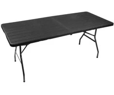 Gardlov 12280 Sulankstomas stalas 180 x 74 cm, juodas