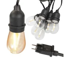 Lauko girlianda su 10 LED lemputėmis E27, 10 m