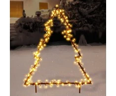Vilde Apšviesta metalinė kalėdų eglutė 225 LED 100 cm