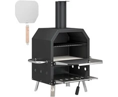 Lauko picos krosnis juoda