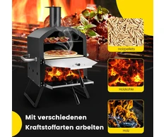 Lauko picos krosnis juoda