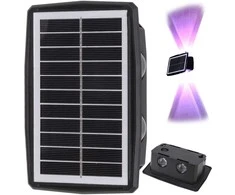 Sieninis šviestuvas Lauko sieninis saulės šviestuvas su LED ir šviesos jutikliu IP65