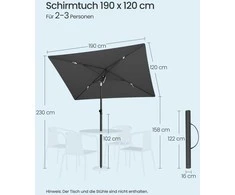 Songmics Lauko skėtis 190 x 120 cm