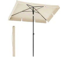 Songmics 230 x 150 cm sulankstomas ir reguliuojamo aukščio skėtis
