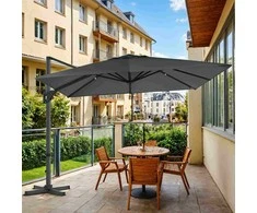 Songmics Skėtis 290 x 290 cm, konsolinis skėtis, sodo skėtis