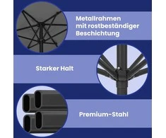 Songmics Lauko skėtis 300 × 200 cm