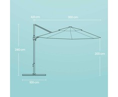 Songmics Konsolinis skėtis, 300 cm