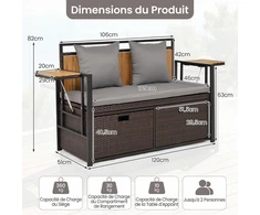 Lauko suolas su daiktadėže 142,5 l