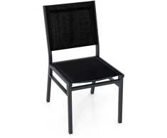 Lauko valgomojo kėdė juoda 1 vnt.