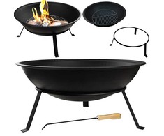 Lauko židinys su stovu ir grotelėmis, 55 cm