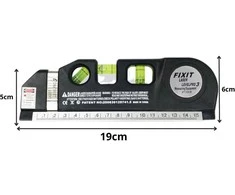 Lazerinė lygintuvas su matuokliu 2,5m, 3 režimai, USB