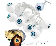 LED girlianda 10 lempučių akys Halloween 195 cm