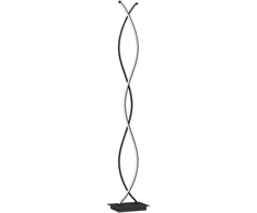LED pastatomas šviestuvas su dviguba spirale, juodas, 25 × 20 × 144 cm
