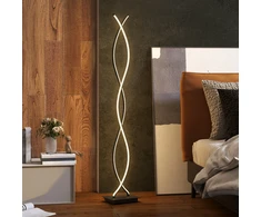 LED pastatomas šviestuvas su dviguba spirale, juodas, 25 × 20 × 144 cm
