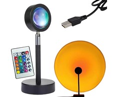 LED projektorius lempa su RGB spalvų imitacija ir nuotoliniu valdymu