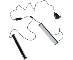 LED stalinės lempos RGB su nuotolinio valdymo pultu, juodos, 23,7 × 3,5 × 2,5 cm, 2 vnt.