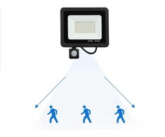 LED šviestuvas su judesio jutikliu 30W 6000K IP66