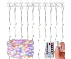 LED užuolaida Springos 200 LED CL4097, daugiaspalvė 3x2 m