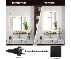 LED vonios veidrodis 70 x 50 cm