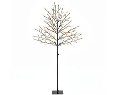 LED vyšnių žiedų medis su 160 LED ir 11 šviesos režimų, juodas ir skaidrus, 55 × 55 × 150 cm