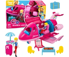 Lean Toys Lėktuvas lėlėms rožinis 9 vnt.