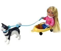 Lean Toys Lėlė Anlily su žiemos sporto priedais