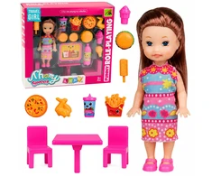 Lean Toys Lėlė su greito maisto rinkiniu 11 cm