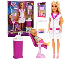 Lean Toys Lėlė su odontologine kėde 30 cm 6 vnt.