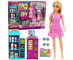 Lean Toys Lėlė su parduotuvės rinkiniu 30 cm