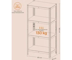 Lentyna SONGMICS 40x80x160 cm, juoda, 520 kg