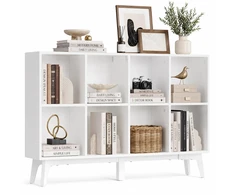 Songmics Lentyna su 8 skyriais, balta, 24 × 119,6 × 77 cm