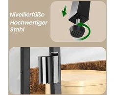 Songmics VASAGLE 5 aukštų knygų lentyna, kopėčių lentyna, siaura lentyna