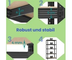 Songmics Lentynos rinkinys 2 vnt. 50 x 100 x 200 cm