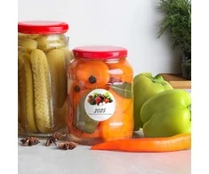 Orion Lipdukai Stiklainiams 36 vnt Apskriti Popieriniai Saviklijantys