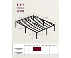 Songmics Lovos rėmas 200 × 140 × 40,6 cm