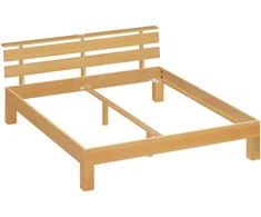 Lova Songmics Lovos rėmas su galvūgaliu ir LED apšvietimu, natūralios spalvos, 221,2 × 164,5 × 78 cm