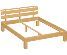 Lova Songmics Lovos rėmas su galvūgaliu ir LED apšvietimu, natūralios spalvos, 221,2 × 144,5 × 78 cm